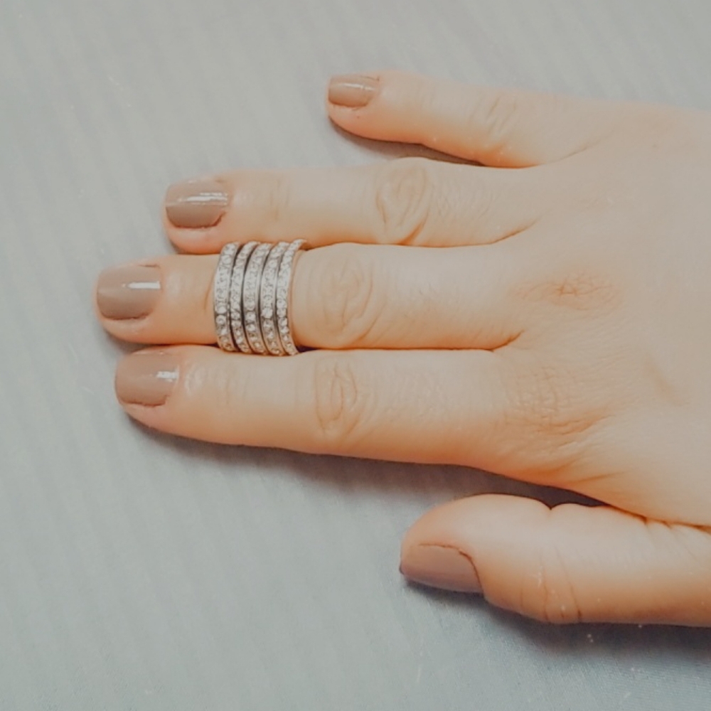 Sterling Silver Small Diamond Rings